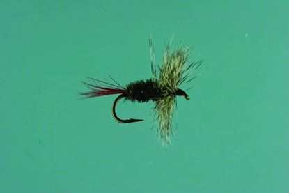 Picture of Jackson Cardinal 024-14 Dry Fly, #14, Grizzly Hackle Peacock