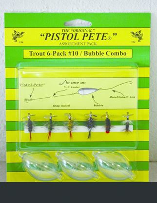 Picture of Pistol Pete 77777 Trout Bubble Combo Kit, Sz 10, 6/Pack (054765)