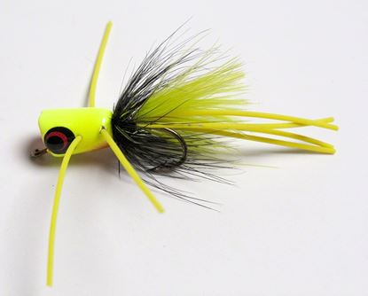Picture of Betts 301-8-5 Top Pop Fly Popper, Sz 8, Chartreuse/Black/Chartreuse