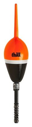 Picture of Thill UWF598 Weighted Float w/UPC 1 1/8" Oval 5-1/2" Spring Black/Fluorescent Orange Top