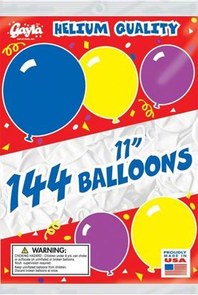 Picture of Gayla 11106 Balloons 11" Round 1Gr Bg Wht Only